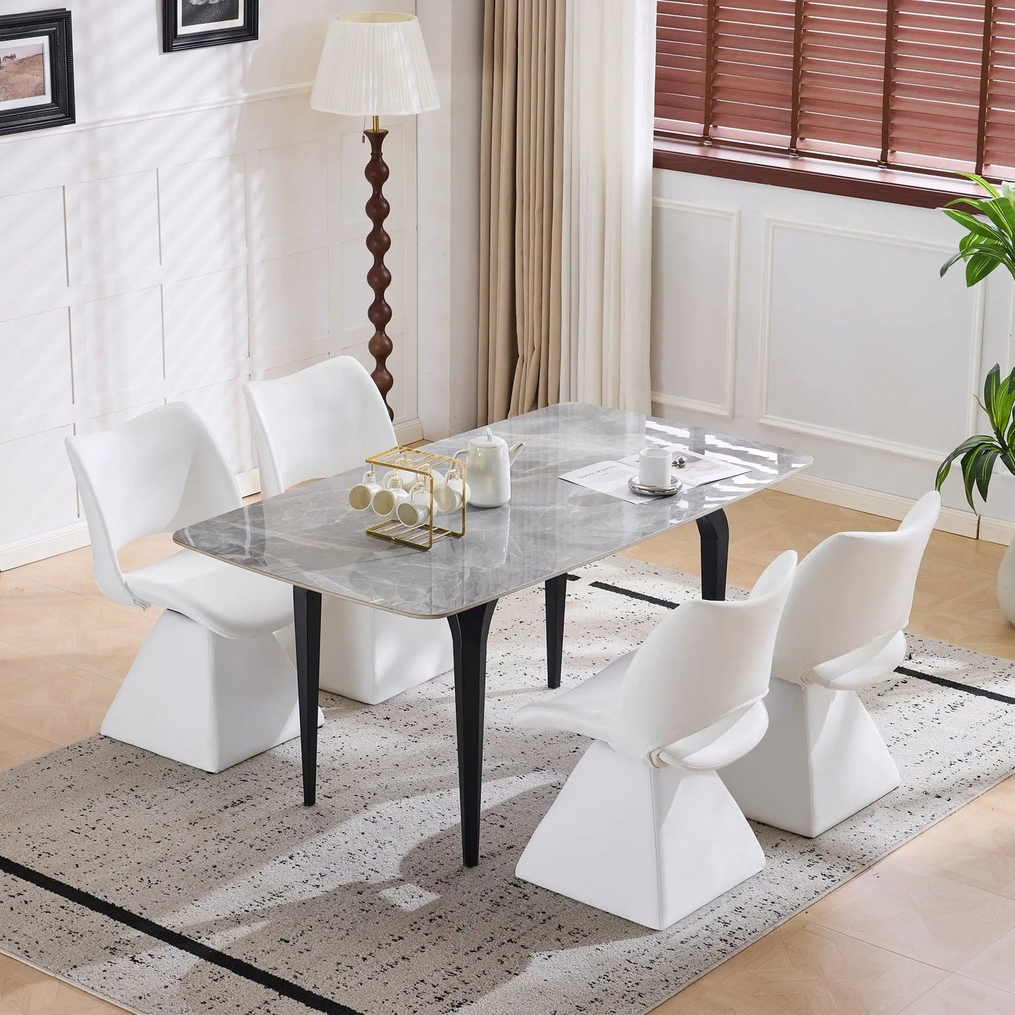 Modern Swivel Dining Chair With High Back
