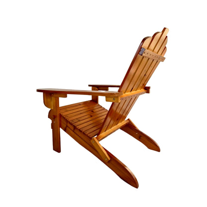Foldable solid wood Adirondack chair in oak finish from HouseOfZazla on Tampa Home & Garden Store