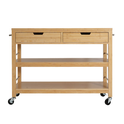 Indoor Multifunctional Bamboo Kitchen Cart