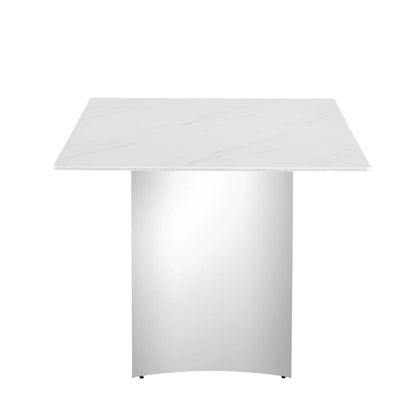 Modern Minimalist Dining Table with Marble Top