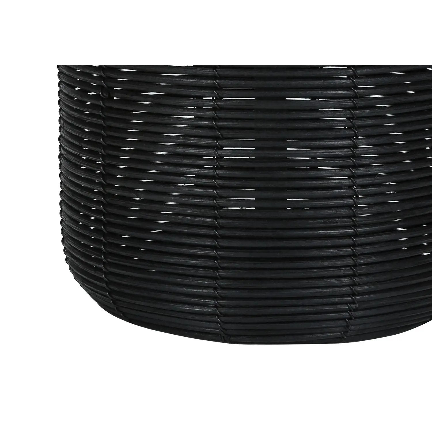 Table lamp with black rattan weave shade, modern style by Unique Piece Furniture on Tampa Home & Garden Store