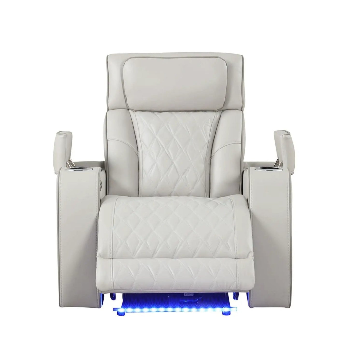 Fortuner power reclining chair, light gray quilted upholstery by Unique Piece Furniture on Tampa Home & Garden Store