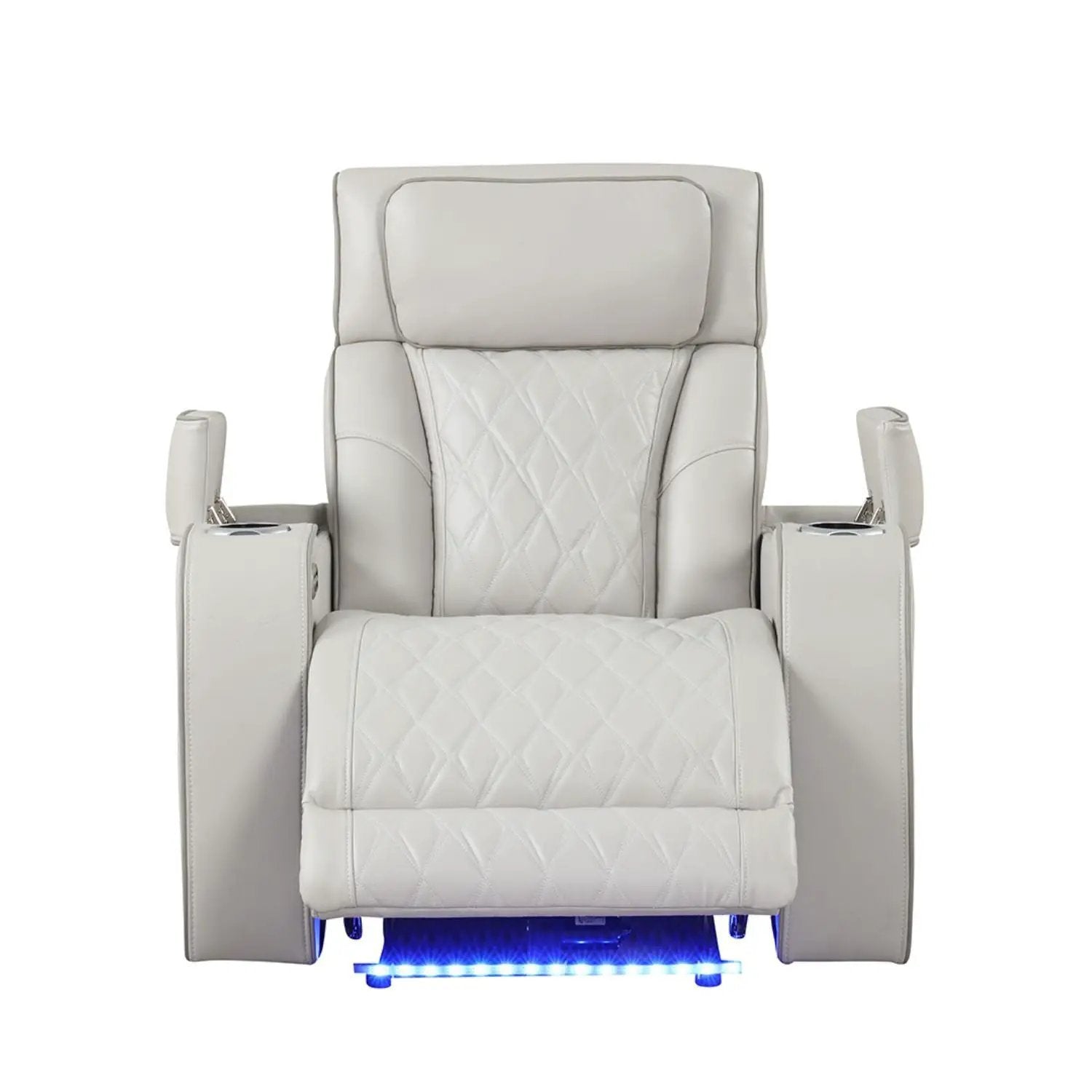 Fortuner power reclining chair, light gray quilted upholstery by Unique Piece Furniture on Tampa Home & Garden Store