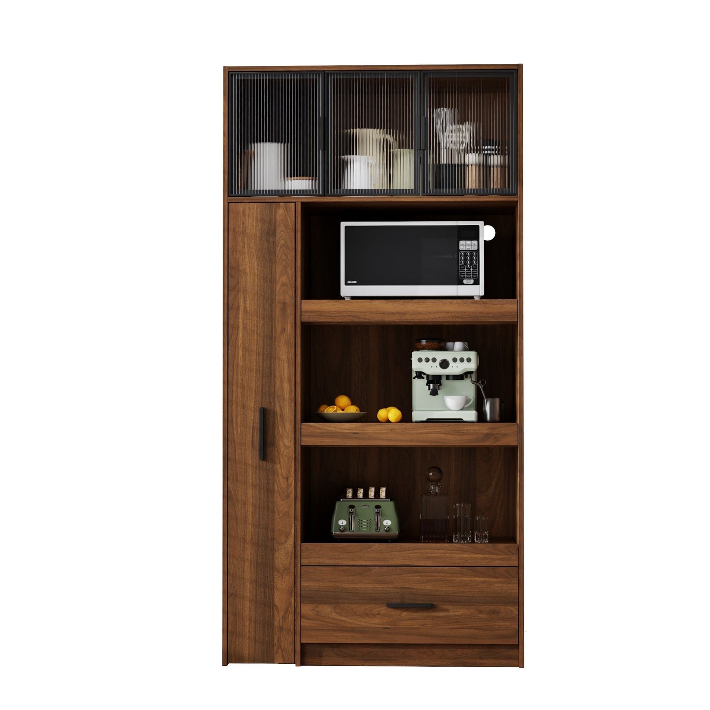 Modern Kitchen Pantry Cabinet with Pull Out Shelf