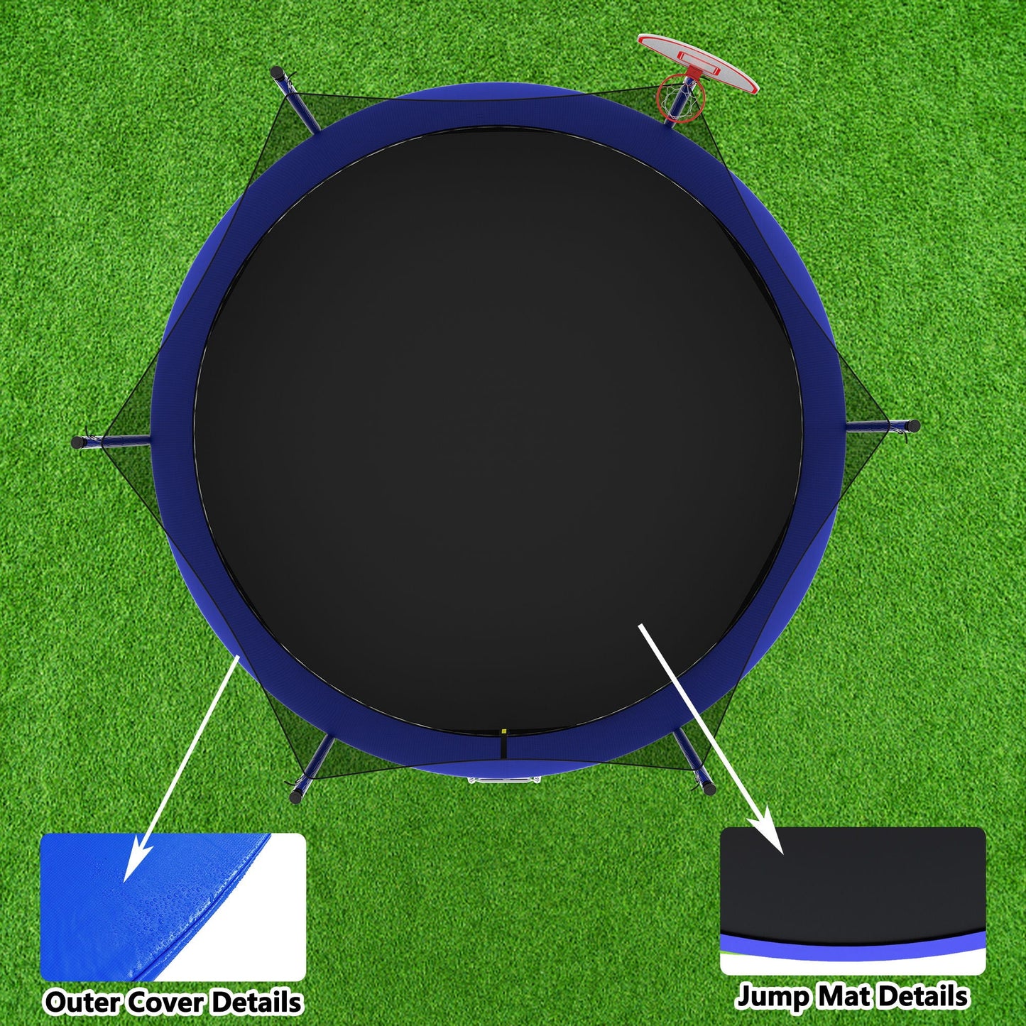 Large 14 Foot Trampoline And Safety Guard