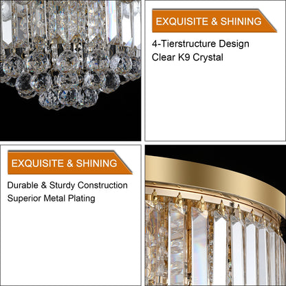 Gold Luxury Modern Style Crystal Ceiling Chandelier by HouseOfZazla on Tampa Home & Garden Store