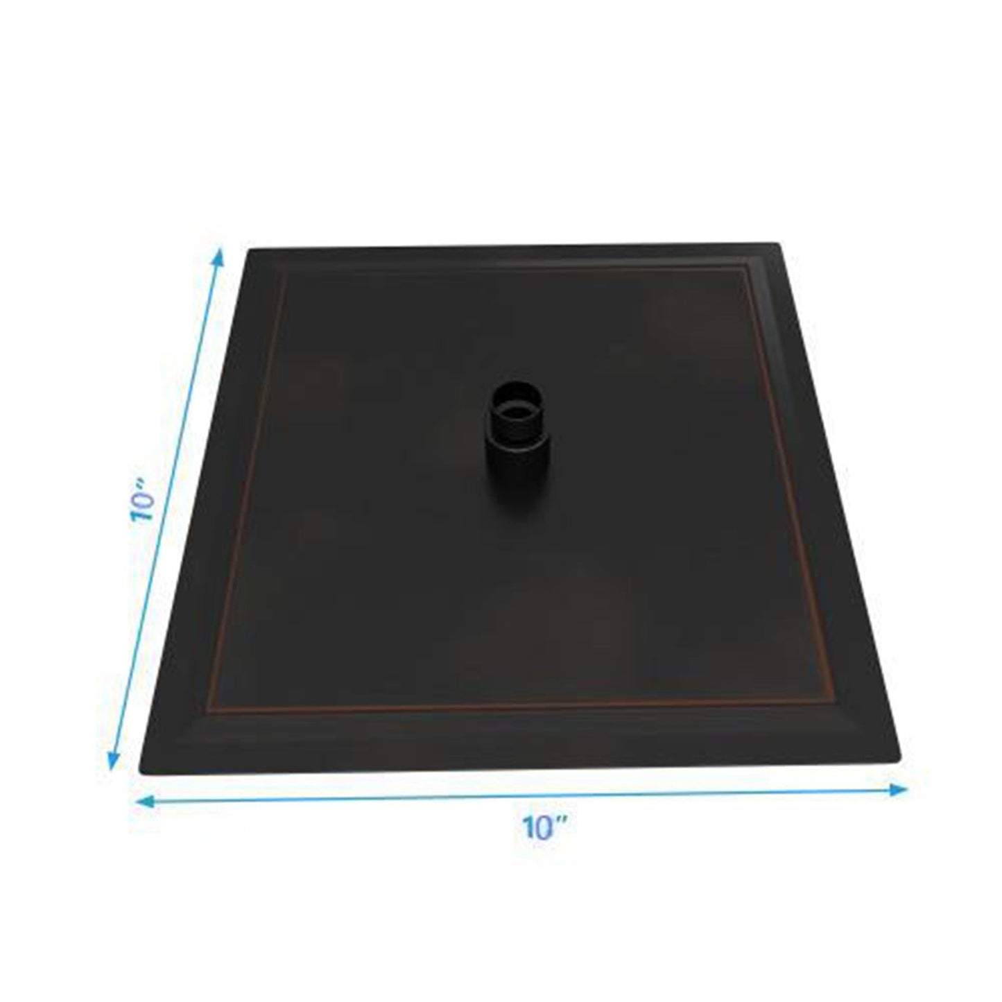 10in square rainfall shower head with silicone nozzles oil-rubbed bronze by HouseOfZazla on Tampa Home & Garden Store