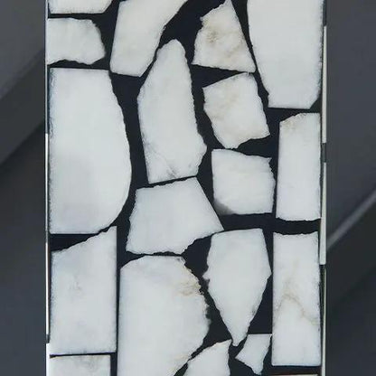 Macaria Marble Table Lamp White and Black