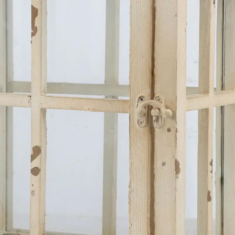 Wooden Lantern for Indoor and Outdoor Ivory Decor