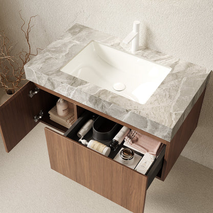 MURI 36in bathroom vanity with sink, plywood cabinet with drawer & door, HouseOfZazla on Tampa Home & Garden Store