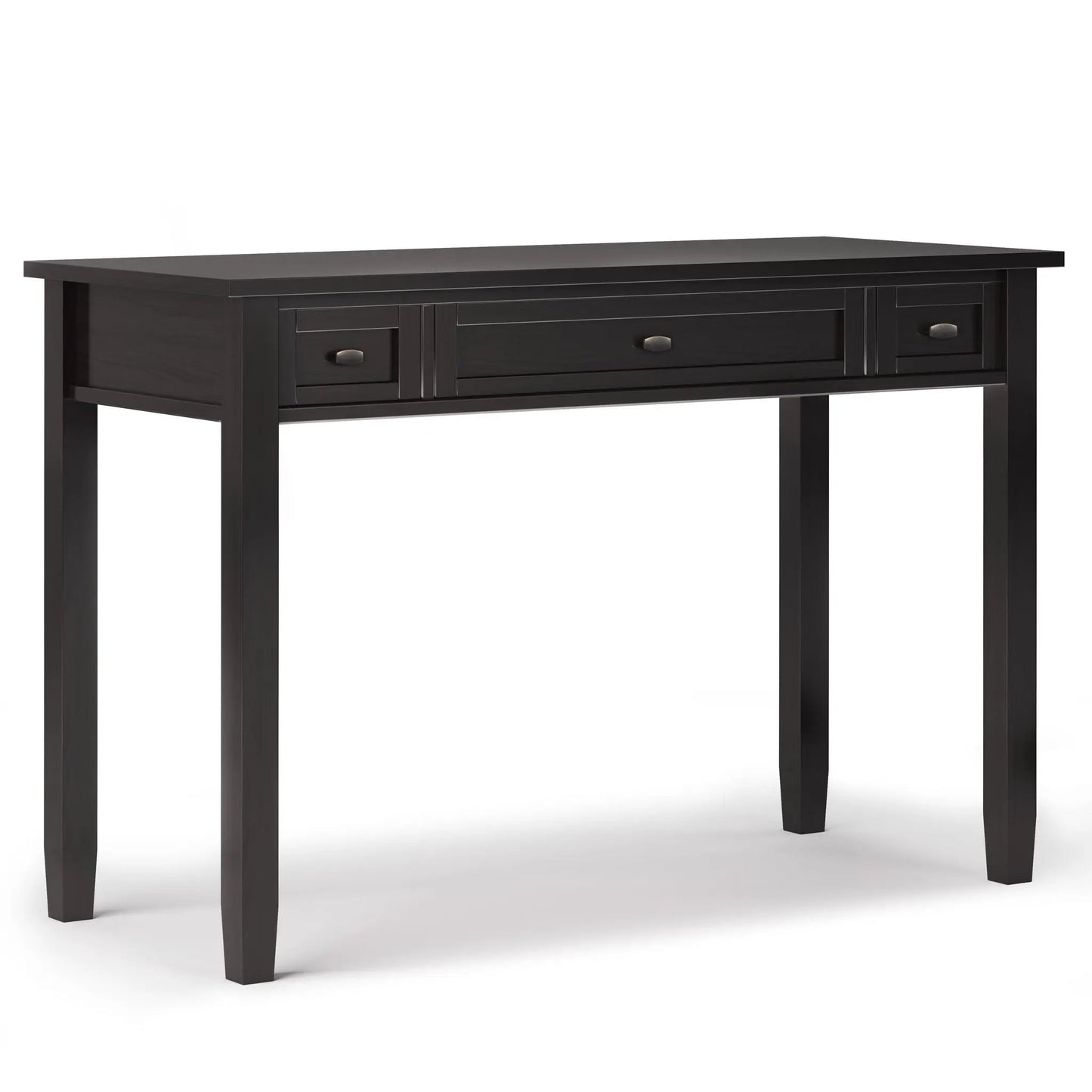 Warm Shaker Handcrafted Desk in dark wood finish with three drawers and squared legs on Tampa Home & Garden Store