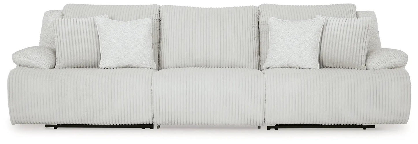Top Tier Corduroy Reclining Sectional with Chaise