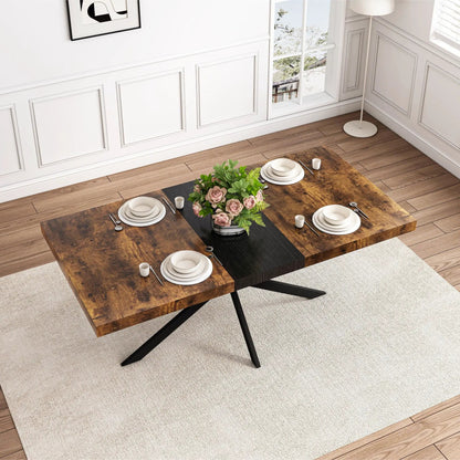 Retro Stretch Dining Table With Embossed Plate
