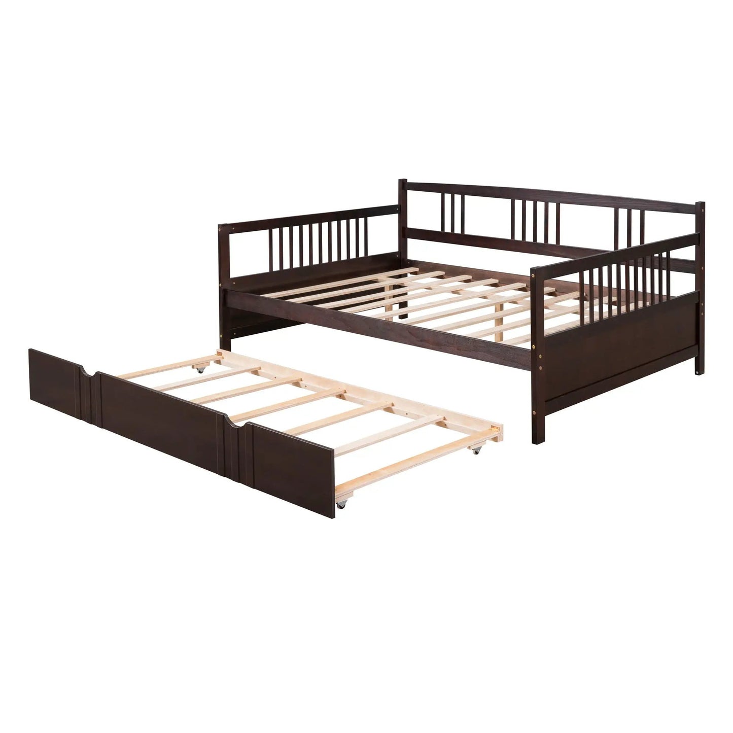 Multifunctional Modern Daybed with dark wood and slatted frame by Unique Piece Furniture on Tampa Home & Garden Store