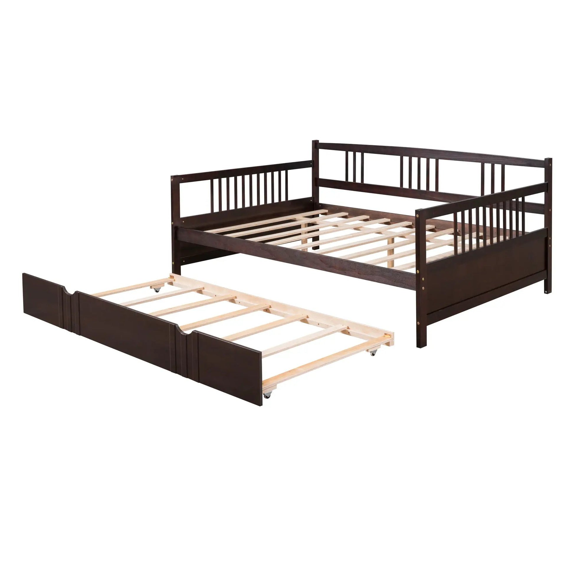 Multifunctional Modern Daybed with dark wood and slatted frame by Unique Piece Furniture on Tampa Home & Garden Store