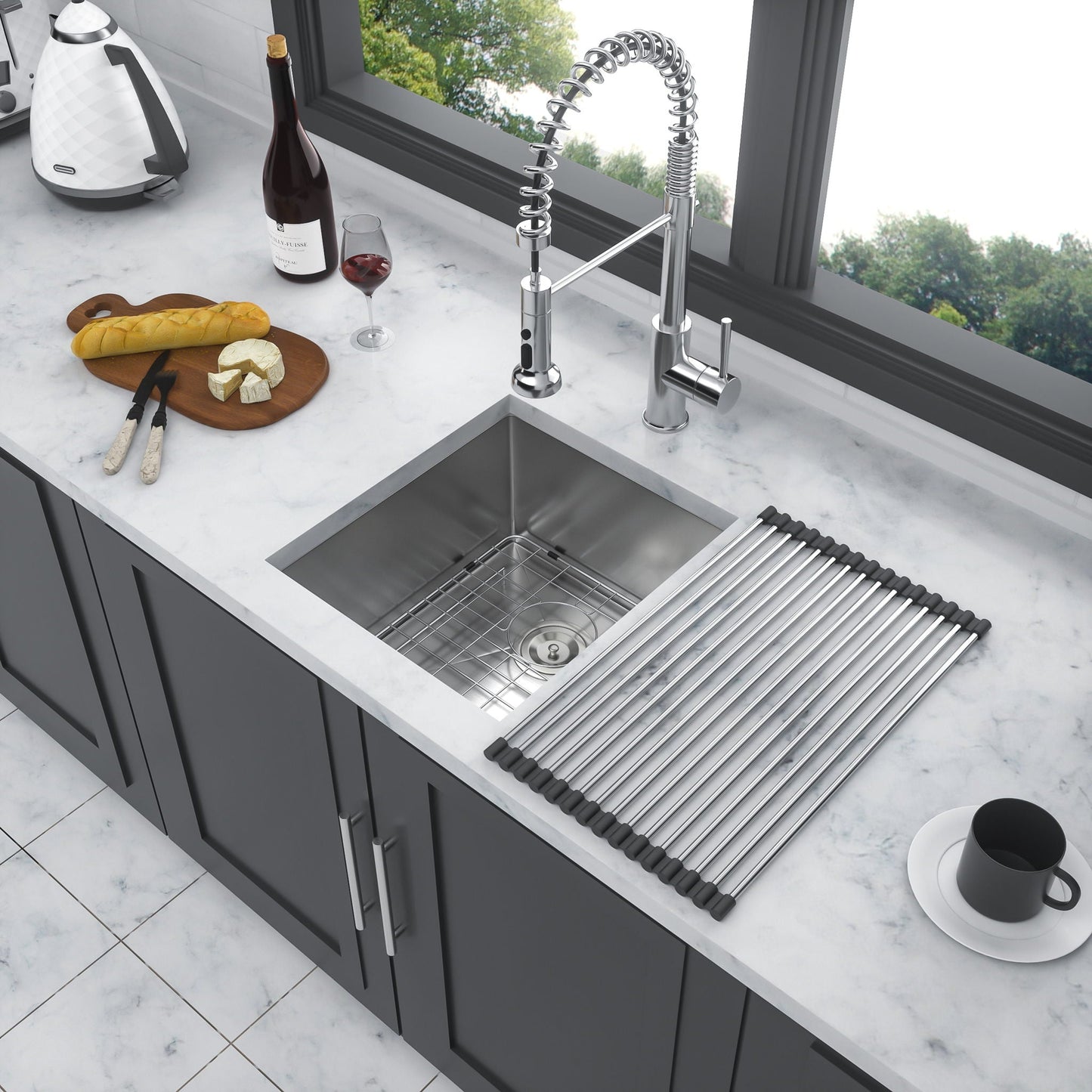 Modern Deep Single Bowl and Stainless Steel Sink