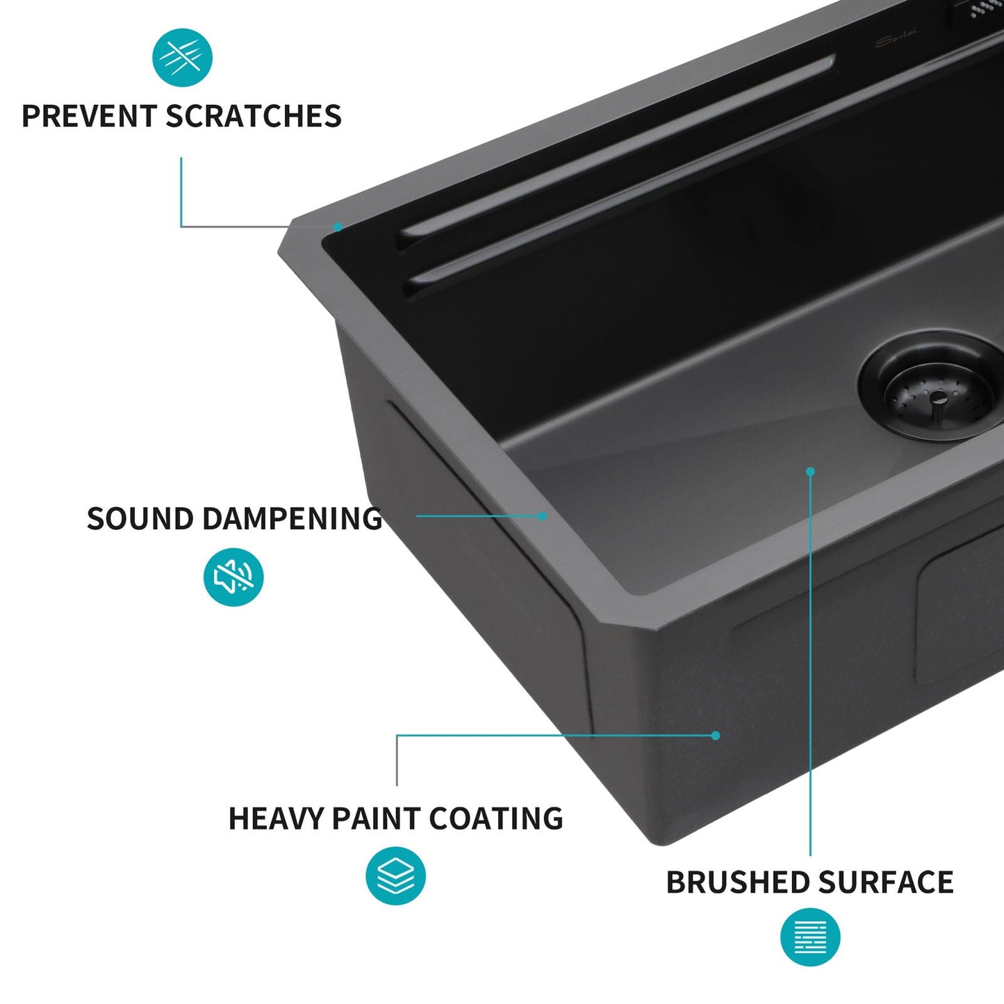 Undermount Workstation Sink and Faucet Set