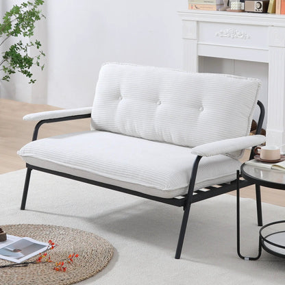 Pair of stationary sofas with sponge cushions and metal frames by Unique Piece Furniture on Tampa Home & Garden Store