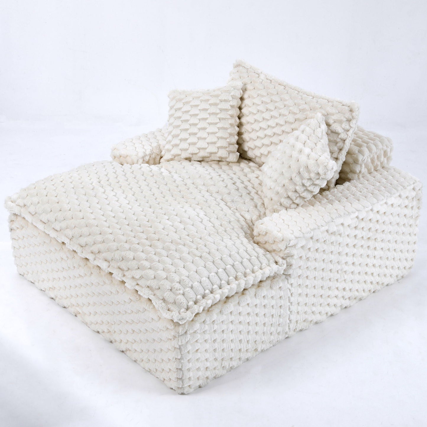 Harbor Luxury Sofa in Turtle Fleece Fabric