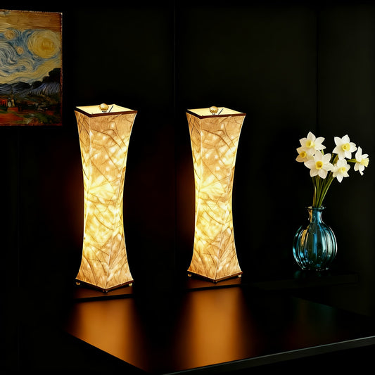 Set of 2 Dimmable Table Lamps – 3-Way White & Gold Bedside Lamps for Bedroom - Tampa Home & Garden Store