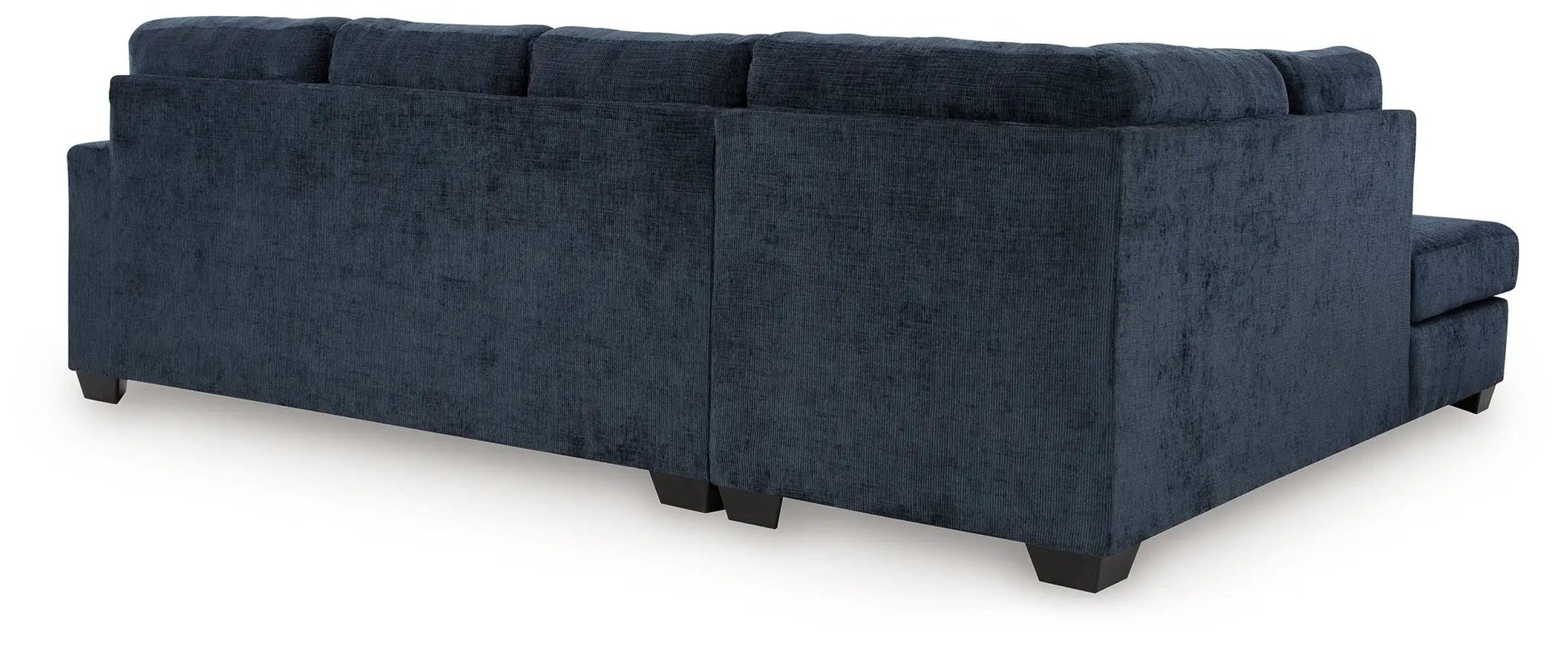 Aviemore sectional sofa navy blue velvet by Unique Piece Furniture with plush back cushions on Tampa Home & Garden Store