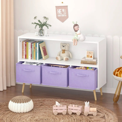 Bookcase with Collapsible Drawers Book Display