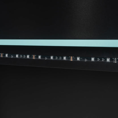 RGB LED strip with labeled icons and cyan glow on black panel on Tampa Home & Garden Store