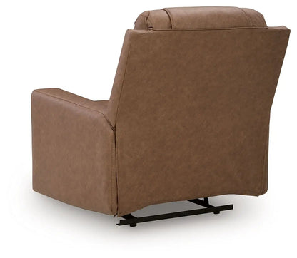 Mackmenville Zero Wall Recliner by Unique Piece Furniture, brown leather upholstery on Tampa Home & Garden Store