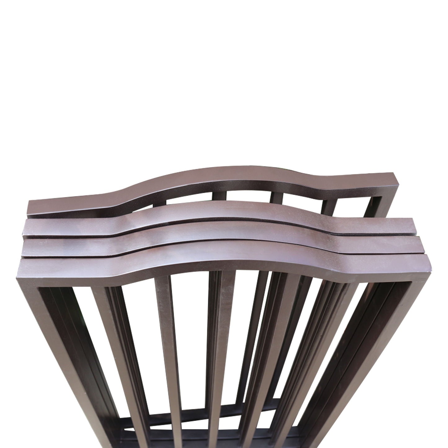 Pet gate HouseOfZazla dark brown with curved slats, freestanding folding on Tampa Home & Garden Store