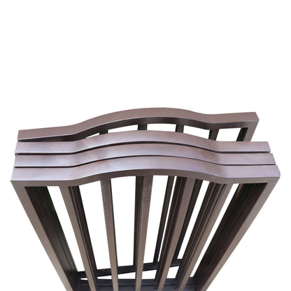 Pet gate HouseOfZazla dark brown with curved slats, freestanding folding on Tampa Home & Garden Store
