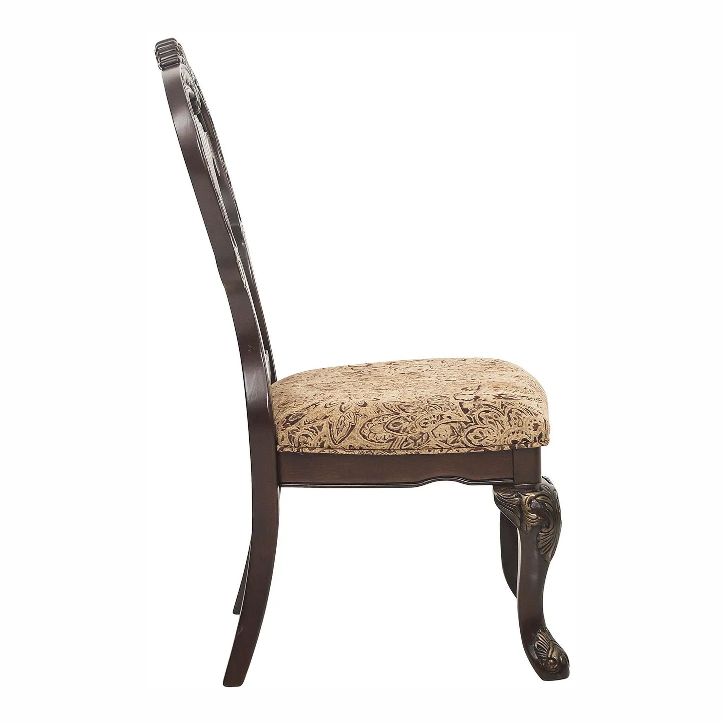 Side Chairs 2 Piece Set Cherry Upholstered Dining