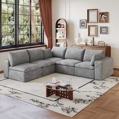 Modular Cloud Sofa and Corduroy Plush Seating