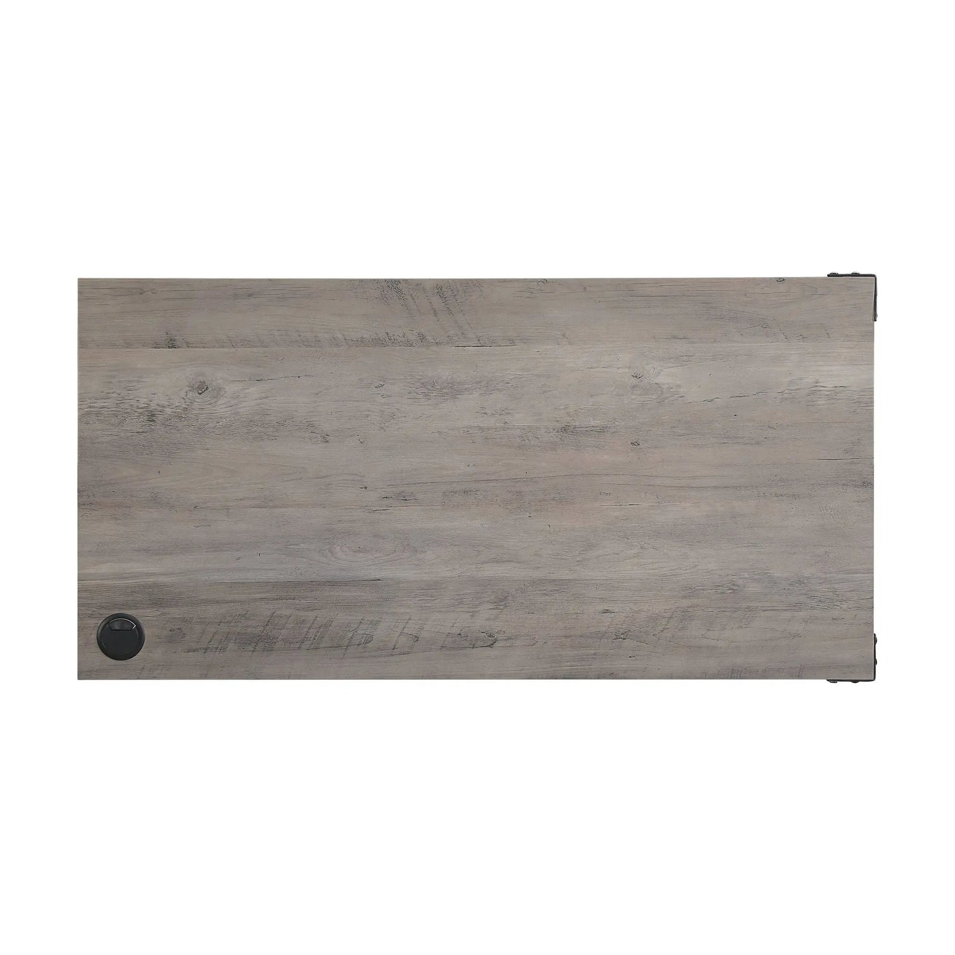 Zakwani wooden writing desk top view with gray-washed plank texture, Unique Piece Furniture on Tampa Home & Garden Store