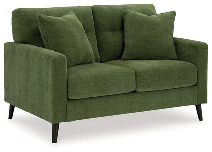 Bixler Loveseat Navy Modern Profile Design