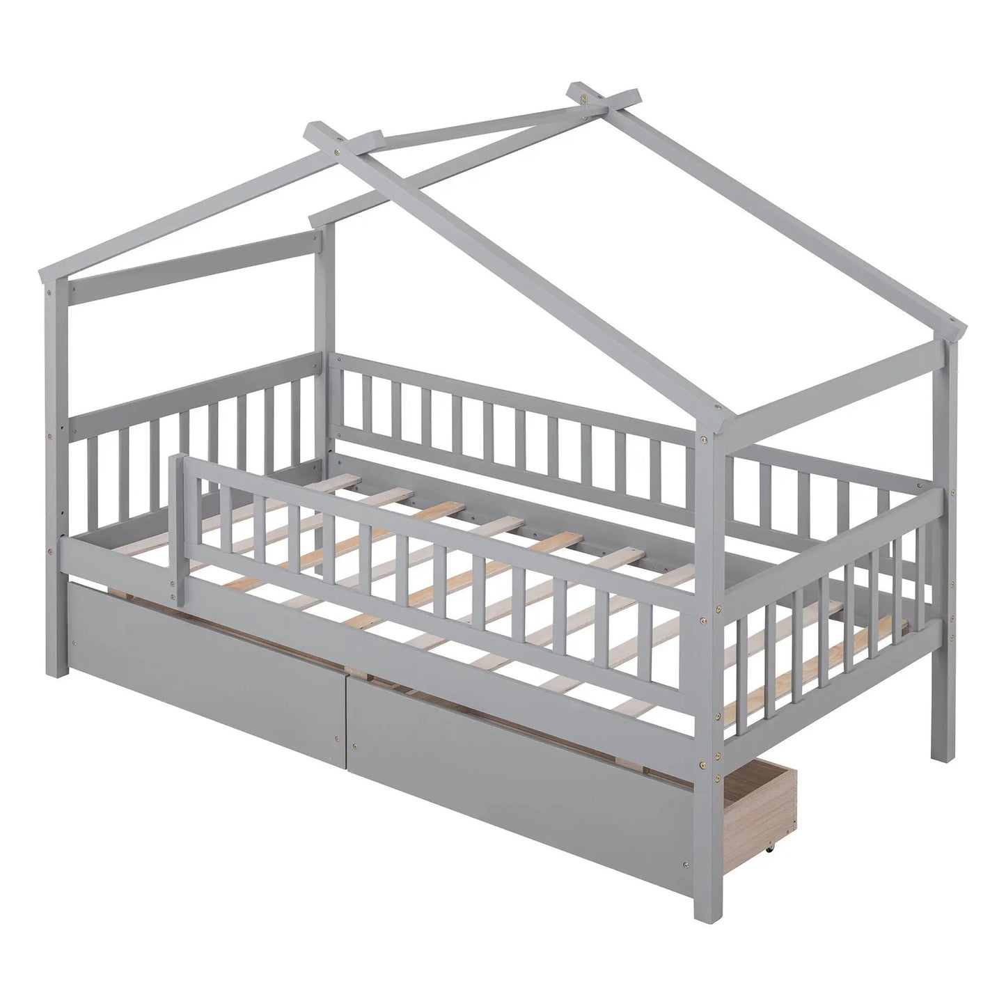 House Bed With 2 Drawers storage bed frame in gray with two drawers by Unique Piece Furniture on Tampa Home & Garden Store