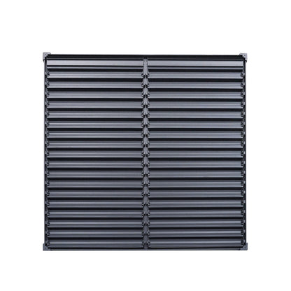 Byron Outdoor Pergola panel with dark metal horizontal louvers by HouseOfZazla on Tampa Home & Garden Store