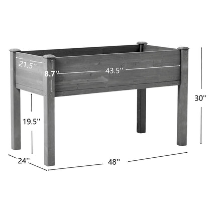 Elevated garden bed planter on legs, 43.5 in long, 24 in wide, 30 in tall, Unique Piece Furniture on Tampa Home & Garden Store