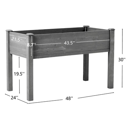 Solid Wood Raised Garden Bed and Wide Frame