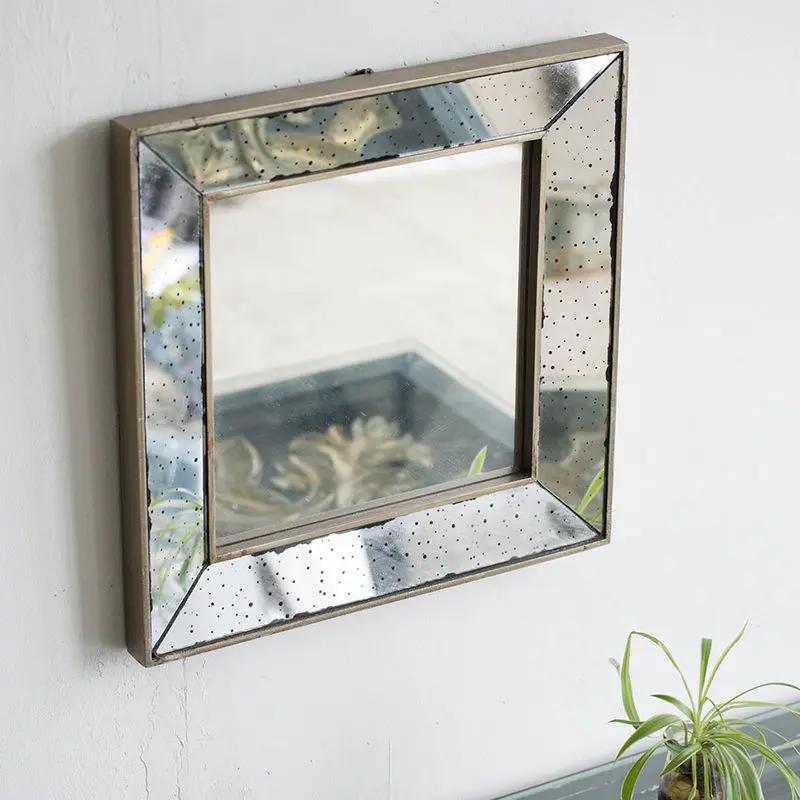 Distressed Accent Mirror, framed mirror with metallic dotted frame Unique Piece Furniture on Tampa Home & Garden Store