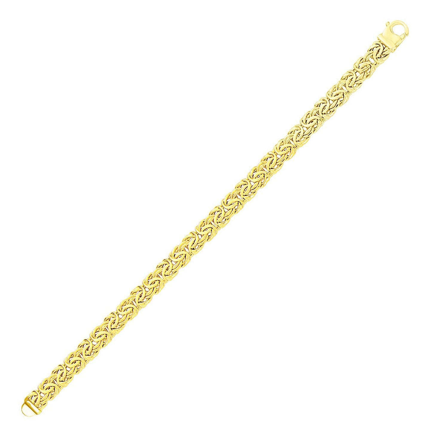 14k yellow gold Byzantine style chain bracelet by Bids.com, intricate braided links on Tampa Home & Garden Store