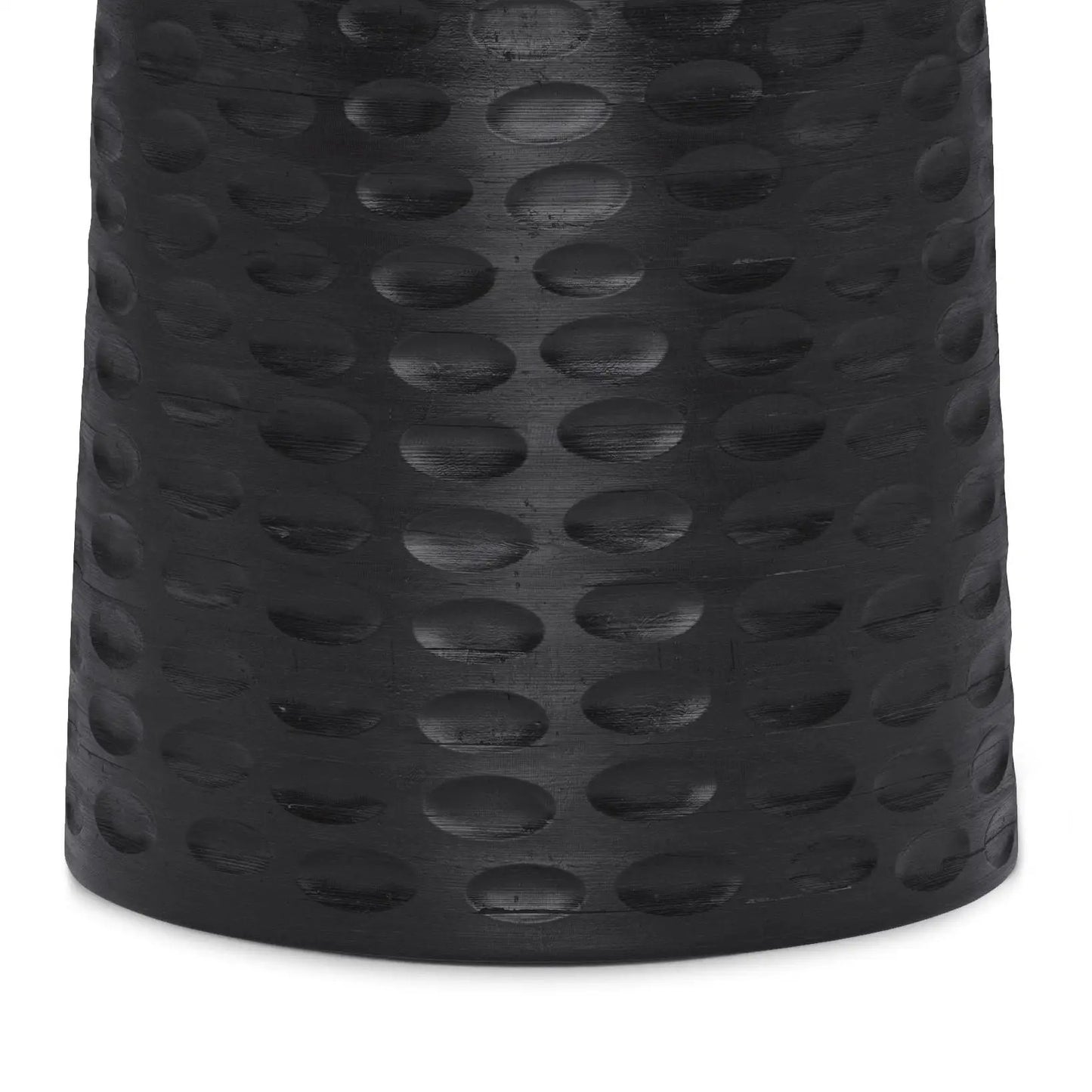 Boyd Handcrafted Accent Table black surface with raised circular dot pattern on Tampa Home & Garden Store