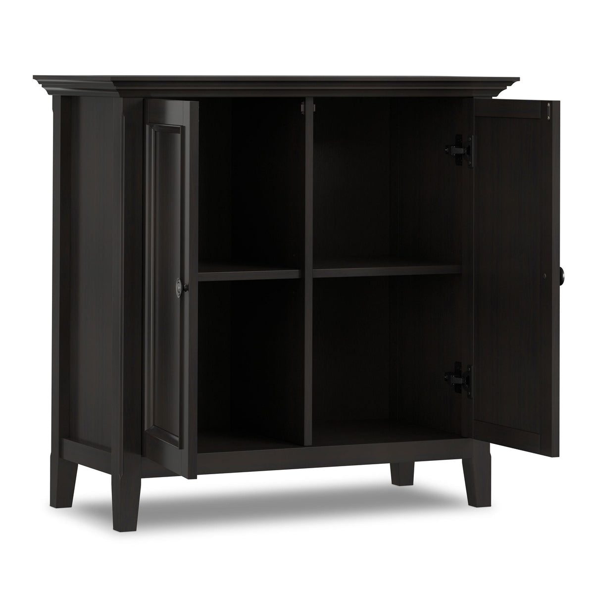 Amherst 2-Door Storage Cabinet with Adjustable Shelving in dark brown by HouseOfZazla on Tampa Home & Garden Store