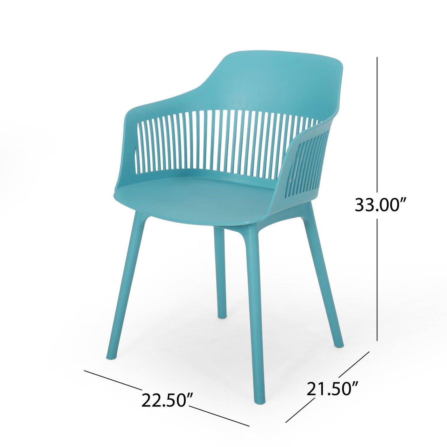 Dahlia chair set of 2 outdoor turquoise chairs by HouseOfZazla on Tampa Home & Garden Store