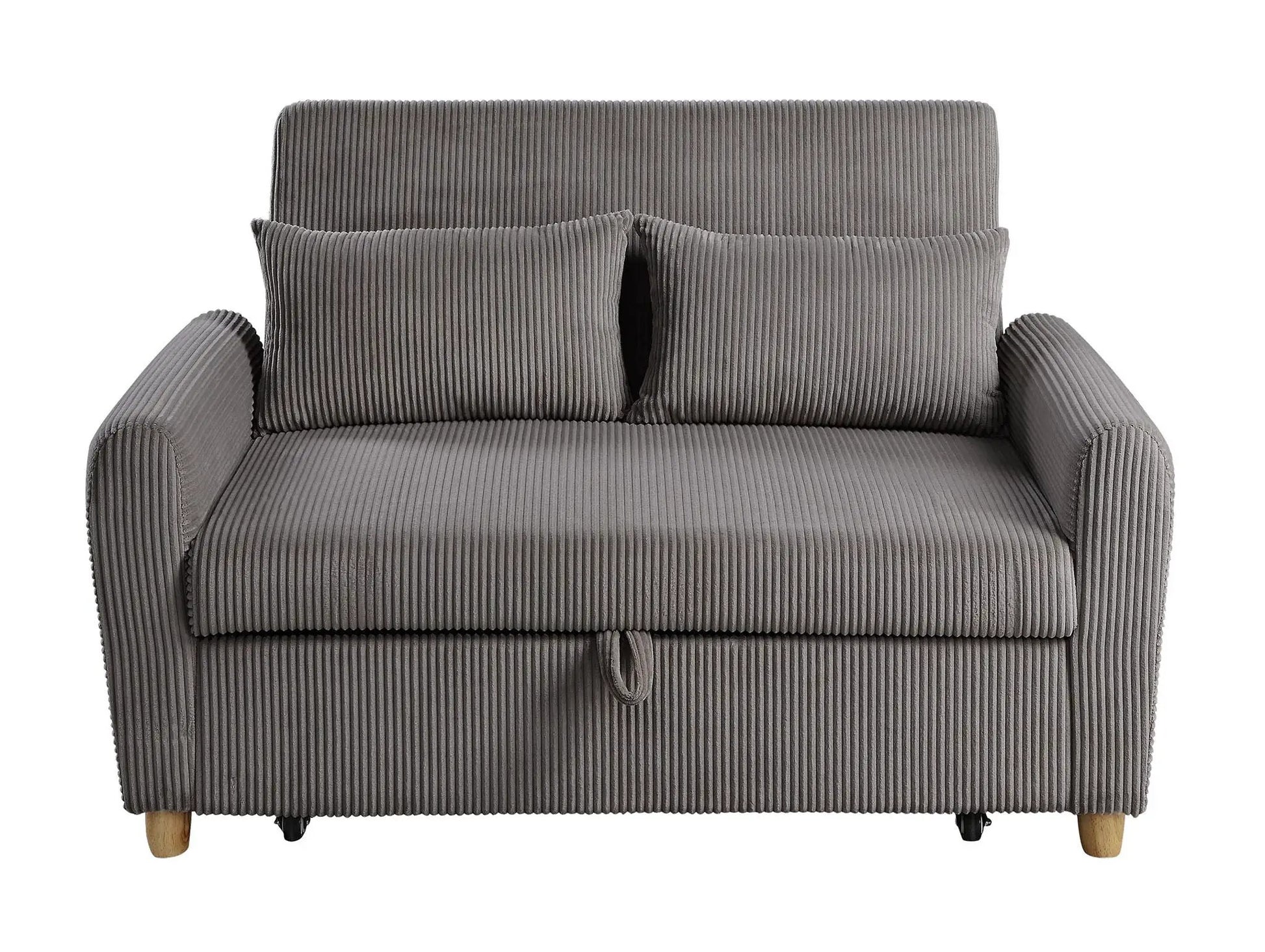 Justine Convertible Sleeper Loveseat brown corduroy by Unique Piece Furniture on Tampa Home & Garden Store