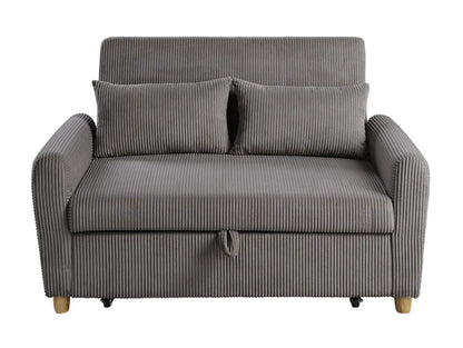 Justine Convertible Sleeper Loveseat brown corduroy by Unique Piece Furniture on Tampa Home & Garden Store