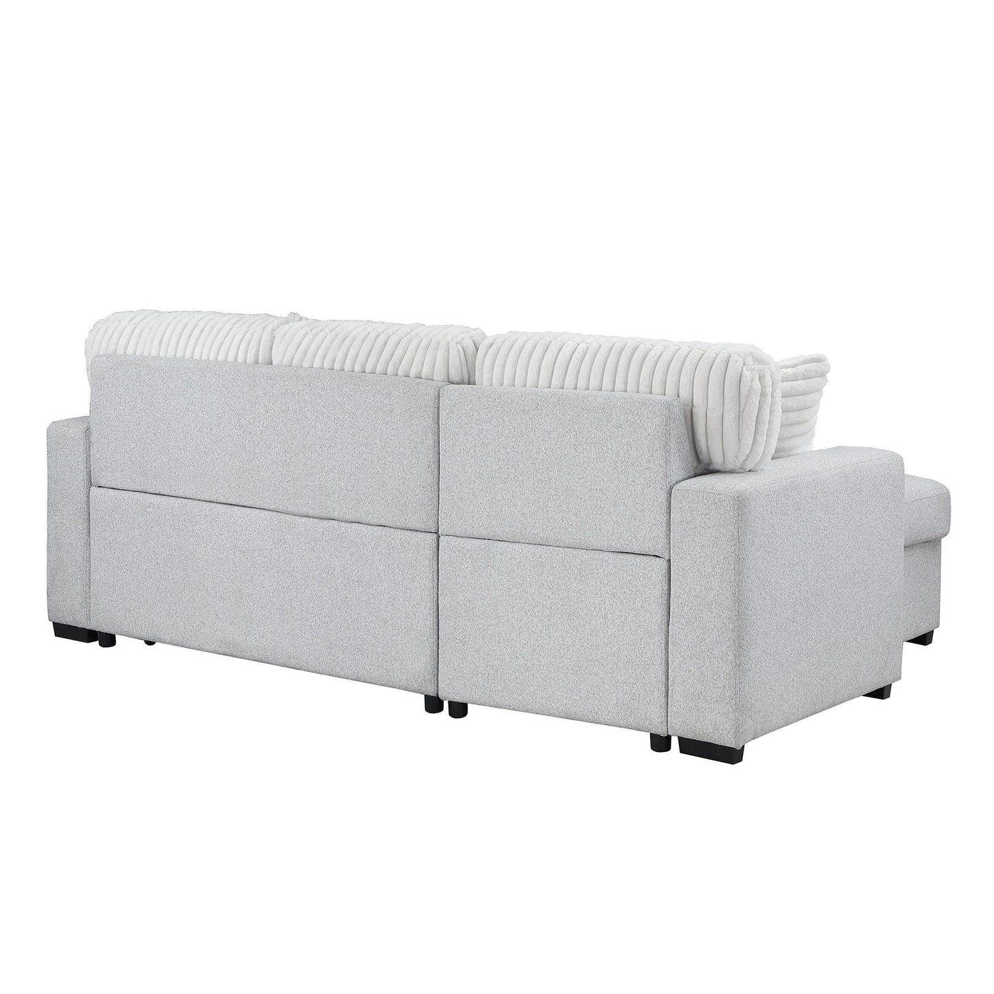Reversible Pull Out Bed and a Gray Couch
