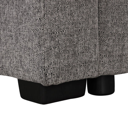 U-shaped sleeper sectional base in grey textured fabric with black rounded legs on Tampa Home & Garden Store