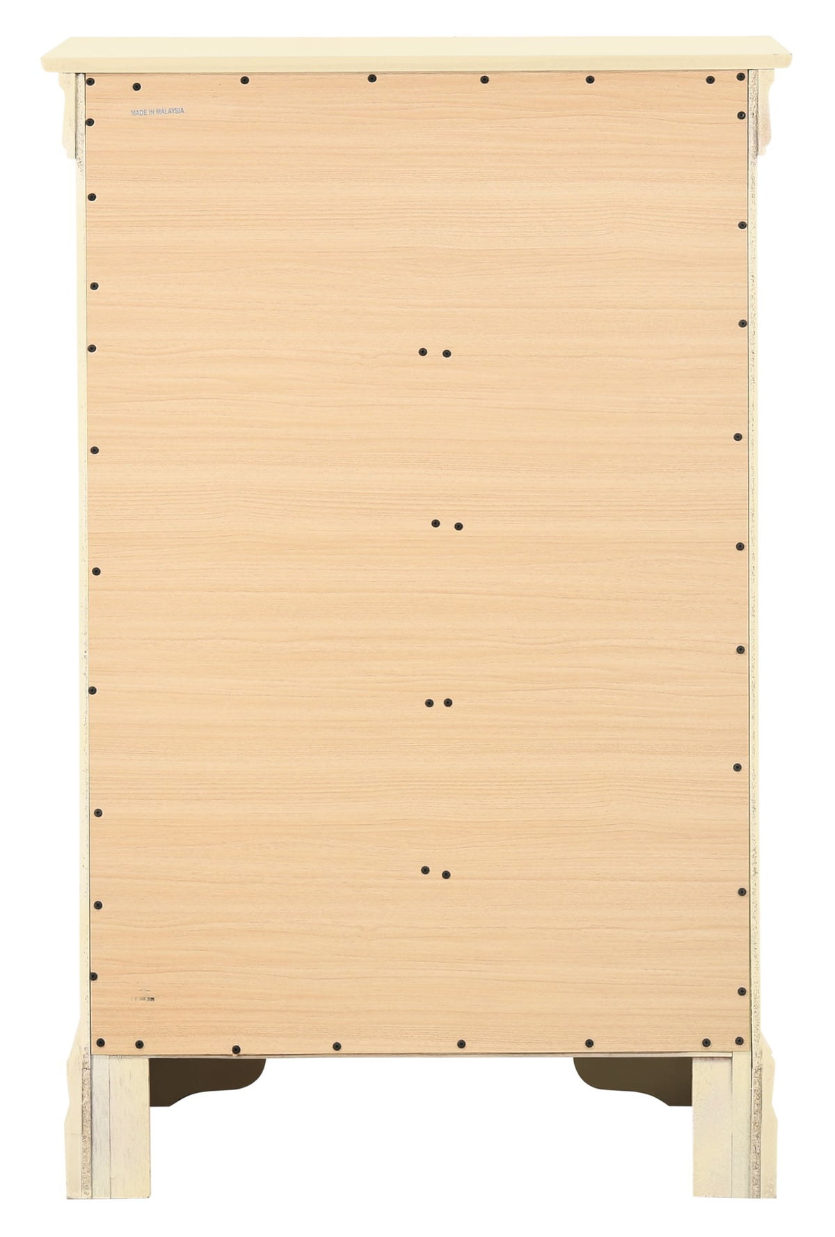 Louis Phillipe Accent Chest back view in natural oak with pale top and trim HouseOfZazla on Tampa Home & Garden Store