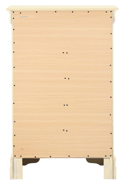 Louis Phillipe Accent Chest back view in natural oak with pale top and trim HouseOfZazla on Tampa Home & Garden Store