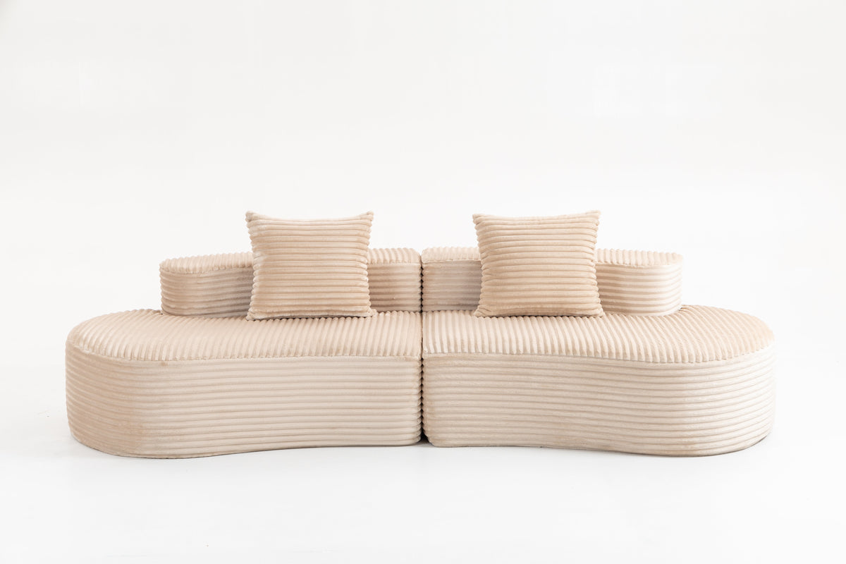 Compressed Corduroy Cloud Couch And The Pillows